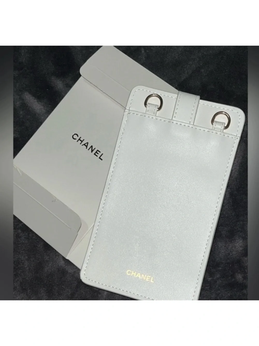 CHANEL White Quilted Coco Crush Leather Phone Crossbody with Gold Chain